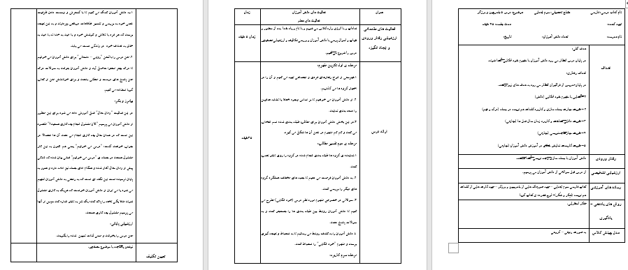 دانلود طرح درس فارسی سوم ابتدایی درس 5 بلدرچین و برزگر